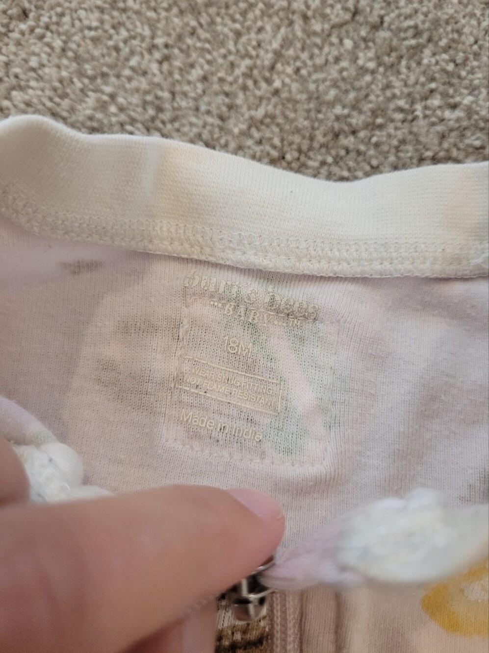 Burts Bees Baby Macaroon Pajamas Size 18 Months - Picture 2 of 3